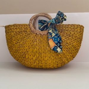 Straw Yellow purse bag handbag AVAILABLE THRU MAY 22
